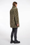 Nonna Single Breasted Fake Fur Coat Green Ash